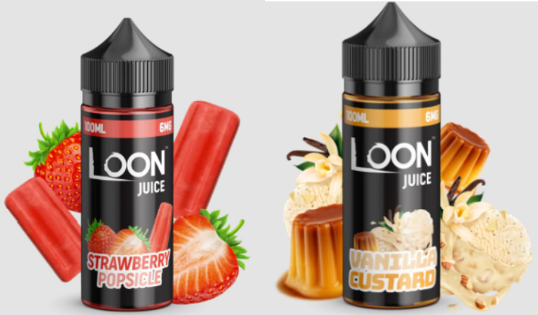 product images of vape flavors including popsicles and vanilla custard